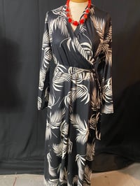 Black and White Leaf Maxi