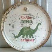 Image of Vintage Sinclair Dino Gasoline Lid /Signs