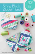 Image of string block zipper pouch in two sizes PDF file
