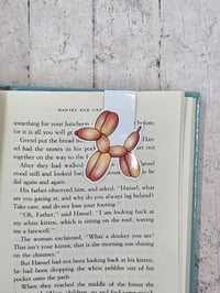 Image 2 of Orange Balloon Dog Magnetic Bookmarks