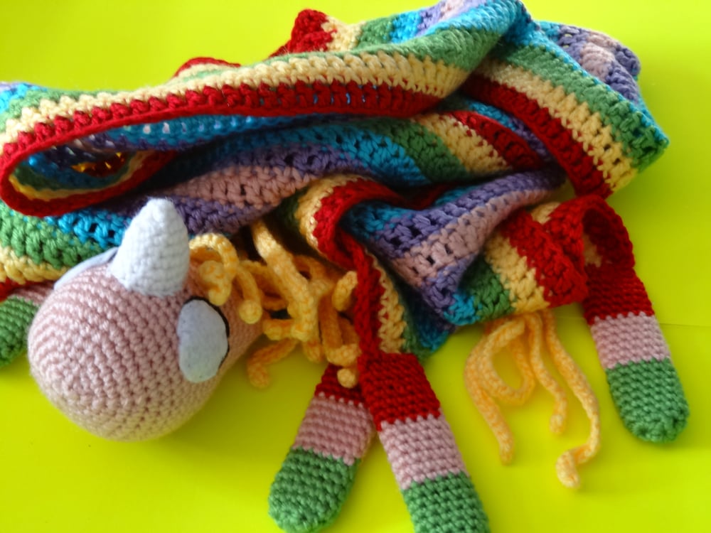 Image of Lady Rainicorn inspired rainbow scarf 