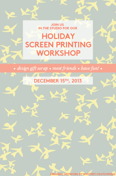 Image of Holiday Screen Printing Workshop - December 15th