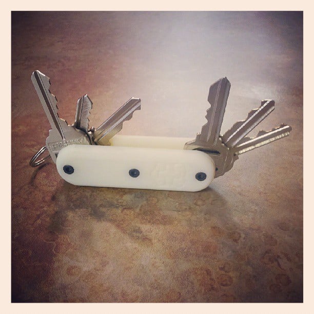 3D Printed Multi-Tool Army Style Fold-out Keychain | mini-Fab