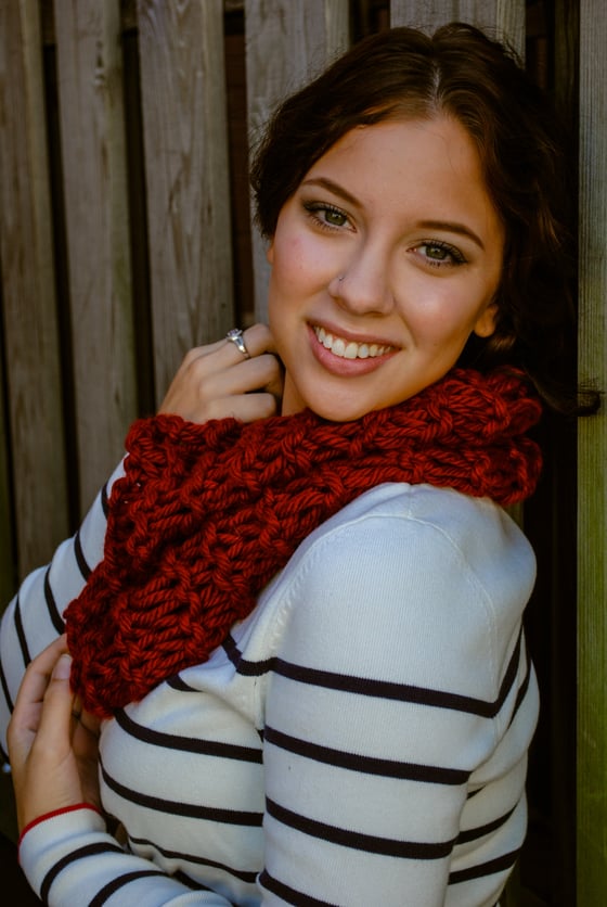 Image of Red Cranberry Scarf