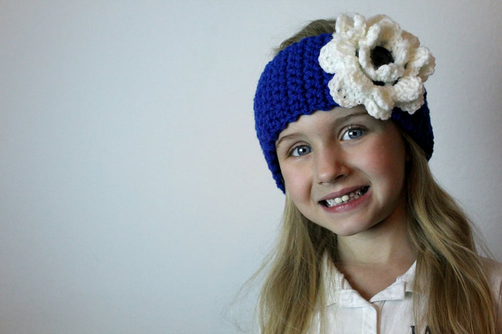 Image of Childs Head-Warmer (Flower Style)