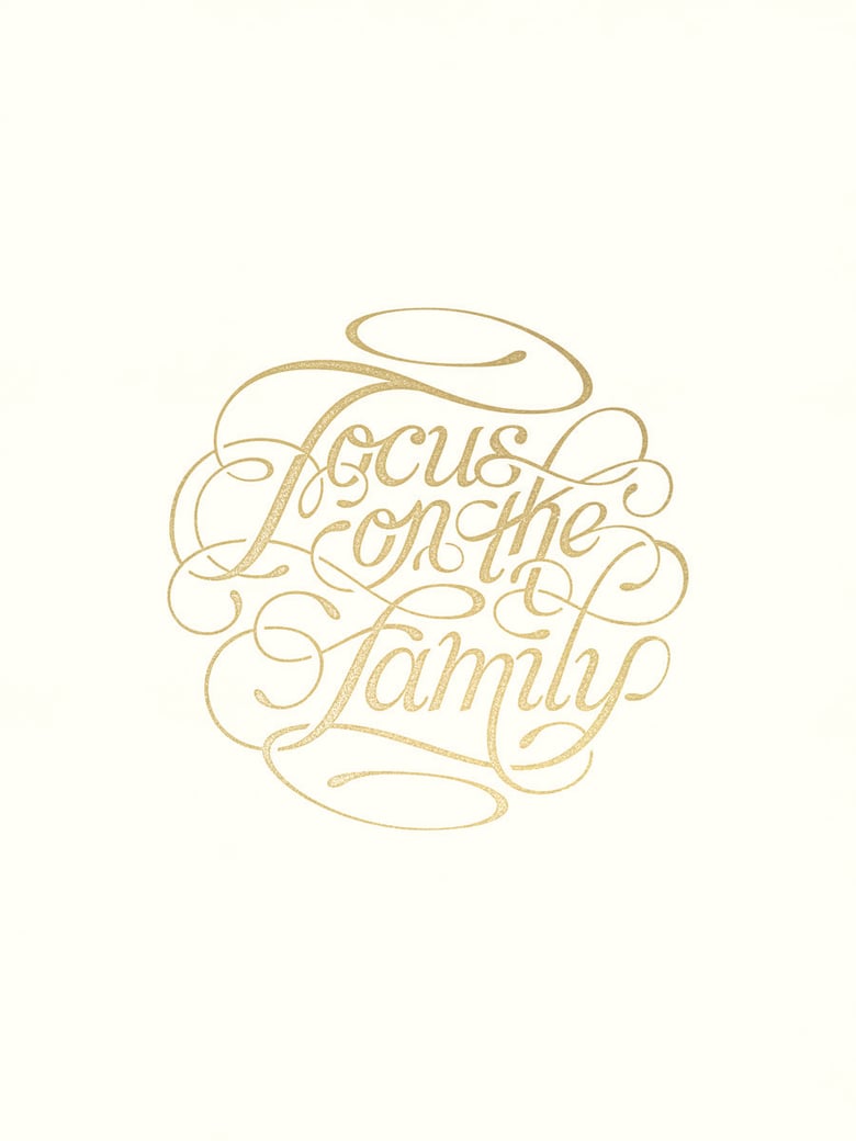 Image of 'Focus on the Family' Gold - 18 x 24