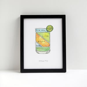 Mojito Cocktail Print by Alyson Thomas of Drywell Art. Available at shop.drywellart.com