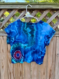 Image 2 of Small # 2 Sneaky 😈 Donut ⭕️ Roll Sleeve Crop Top 