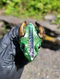 Image 3 of Chromium Mini DragonHead Pendant. 