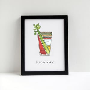 Bloody Mary Cocktail Print by Alyson Thomas of Drywell Art. Available at shop.drywellart.com