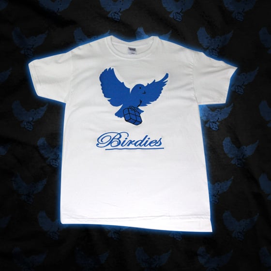 Image of White/Blue Birdies Shirt