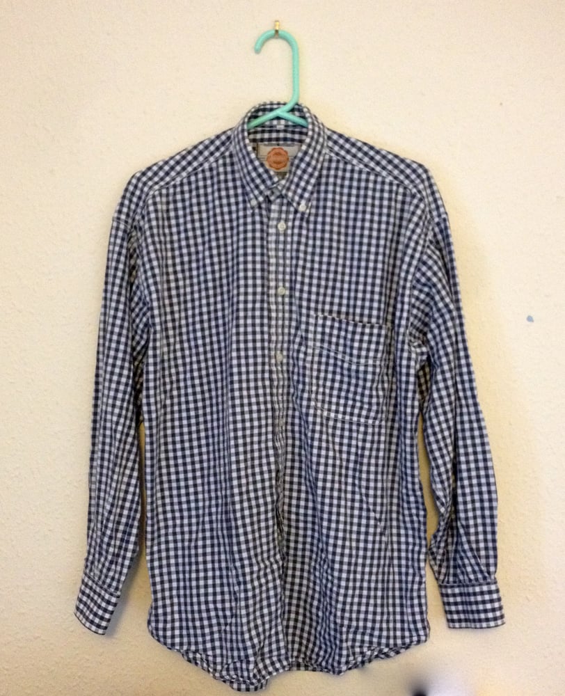 Image of Blue And White Gingham Shirt