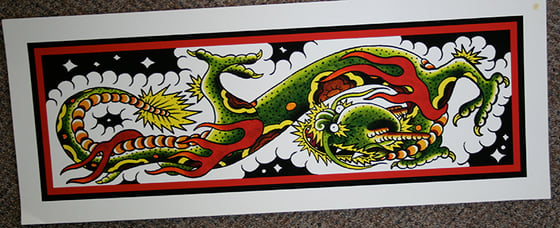 Image of long dragon print