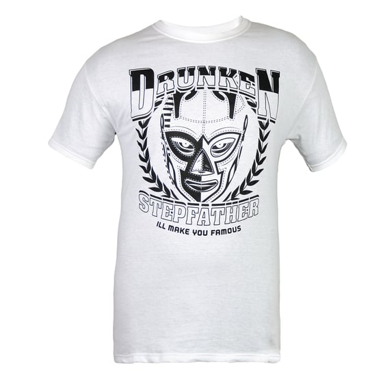 Image of Black on White Wrestling Mask Shirt