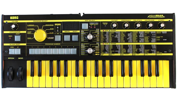 Yellow synthesizer on sale