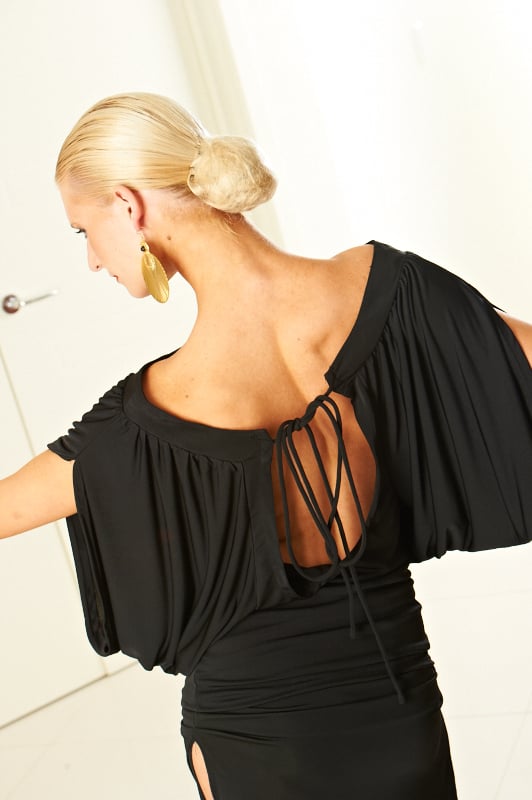 Image of Drape Flow Top (E3279) Dancewear latin ballroom