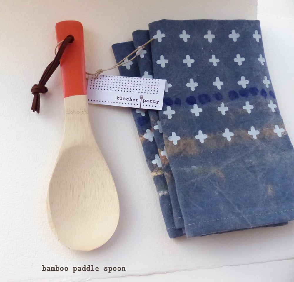 Image of bamboo paddle spoon