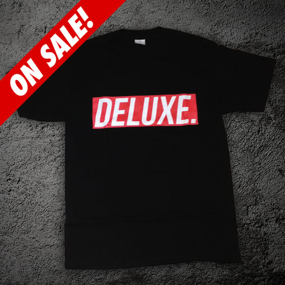 Image of Deluxe Block T-Shirt - Black/Red