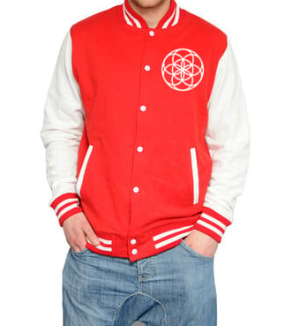 Image of Red Seed Of  Life Varsity Jacket