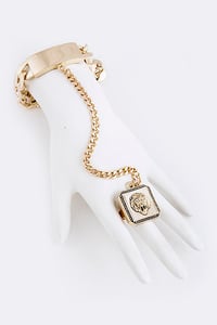 Image of Queen Lioness ring chain bracelet