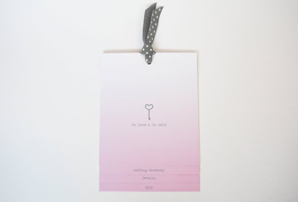 Image of Key to my Heart Wedding Invitation Package