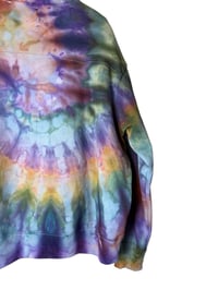 Image 9 of XL Ladies Quarter-Zip Pullover in Autumn Spiral Ice Dye