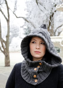 Image of Through the Woods Knit Hooded Neck Warmer