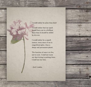Image of Jack London Poetry Print