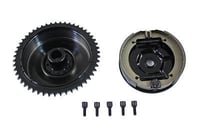 Image 1 of 1936-57 HARLEY PANHEAD KNUCKLEHEAD BLACK REAR MECHANICAL BRAKE DRUM KIT