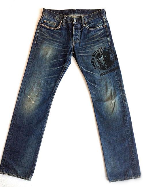 Hysteric Glamour Washed Jeans W30 with rivets HG logo