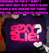 Image of SexyAlie Original T-Shirt Black - Illuminious Logo PURPLE EXCLUSIVE//Pink Logo//Stock All Sizes