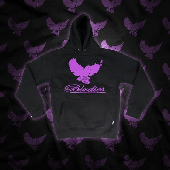 Image of Black/Purple Birdies Hoodie