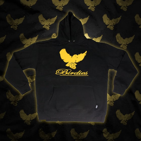 Image of Black/Gold Birdies Hoodie