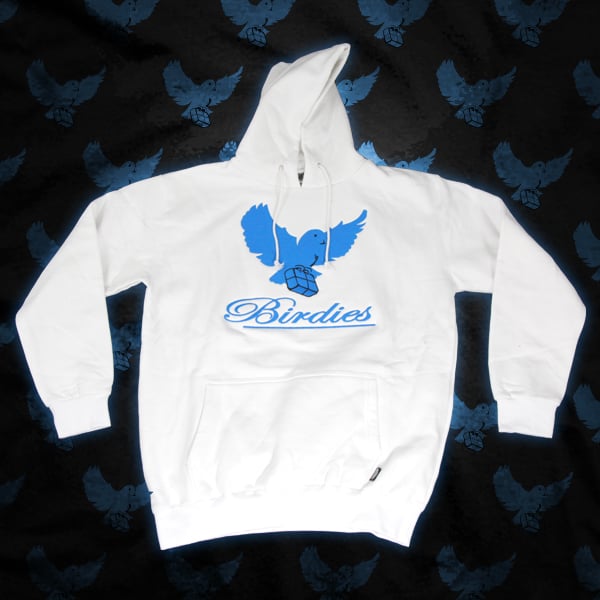 Image of White\Blue Birdies Hoodie