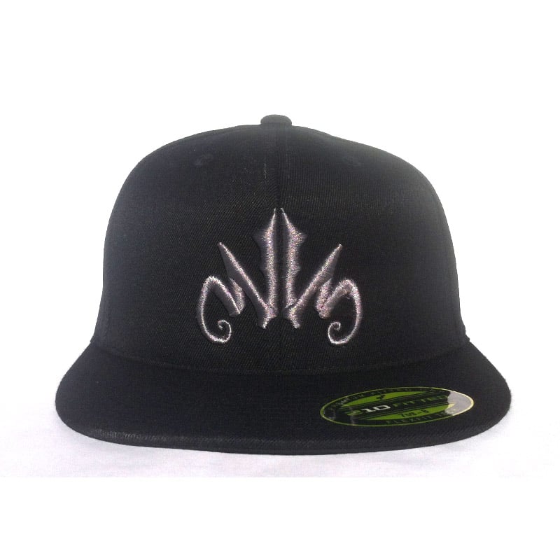 Image of WWS 'Branded' Flatbill Fitted Hat - Silver
