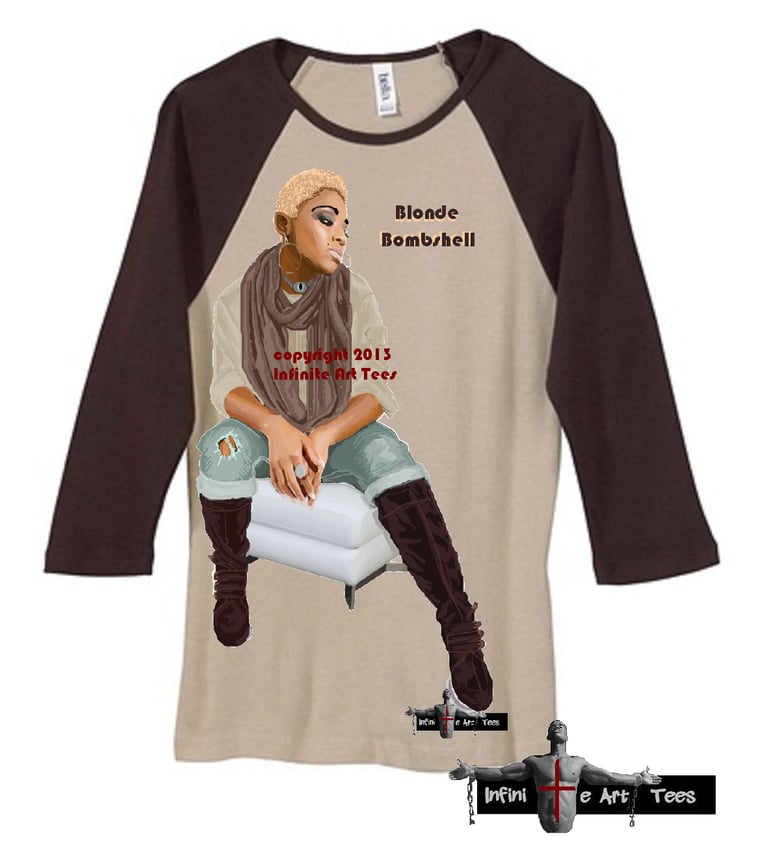 Image of African American Natural Beauty: Blonde Bombshell T Shirt