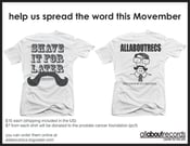 Image of "movember" benefit shirt