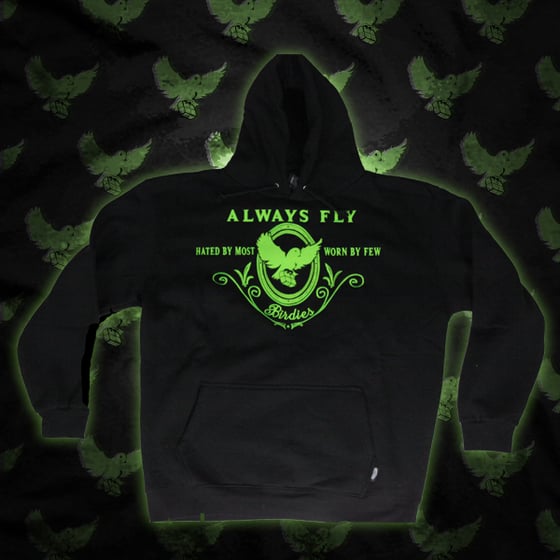 Image of Black/Green Always Fly Hoodie