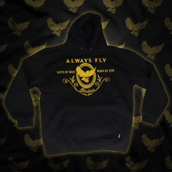 Image of Black/Gold Always Fly Hoodie