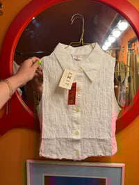 Image 3 of 90’s Cotton Seersucker Shirt M