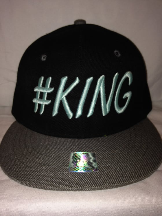 Image of Black & Grey #KING Snapback