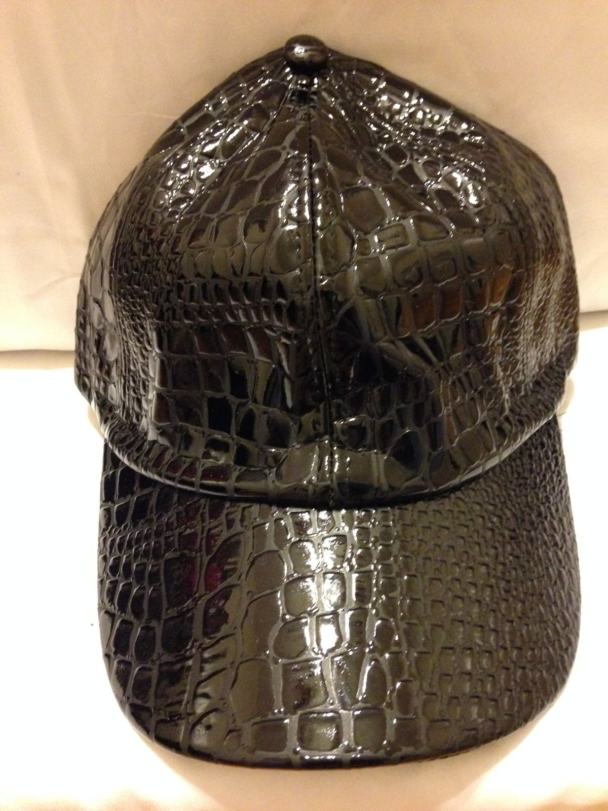 Pattern Leather Alligator Skin Baseball Cap   Level5boutique