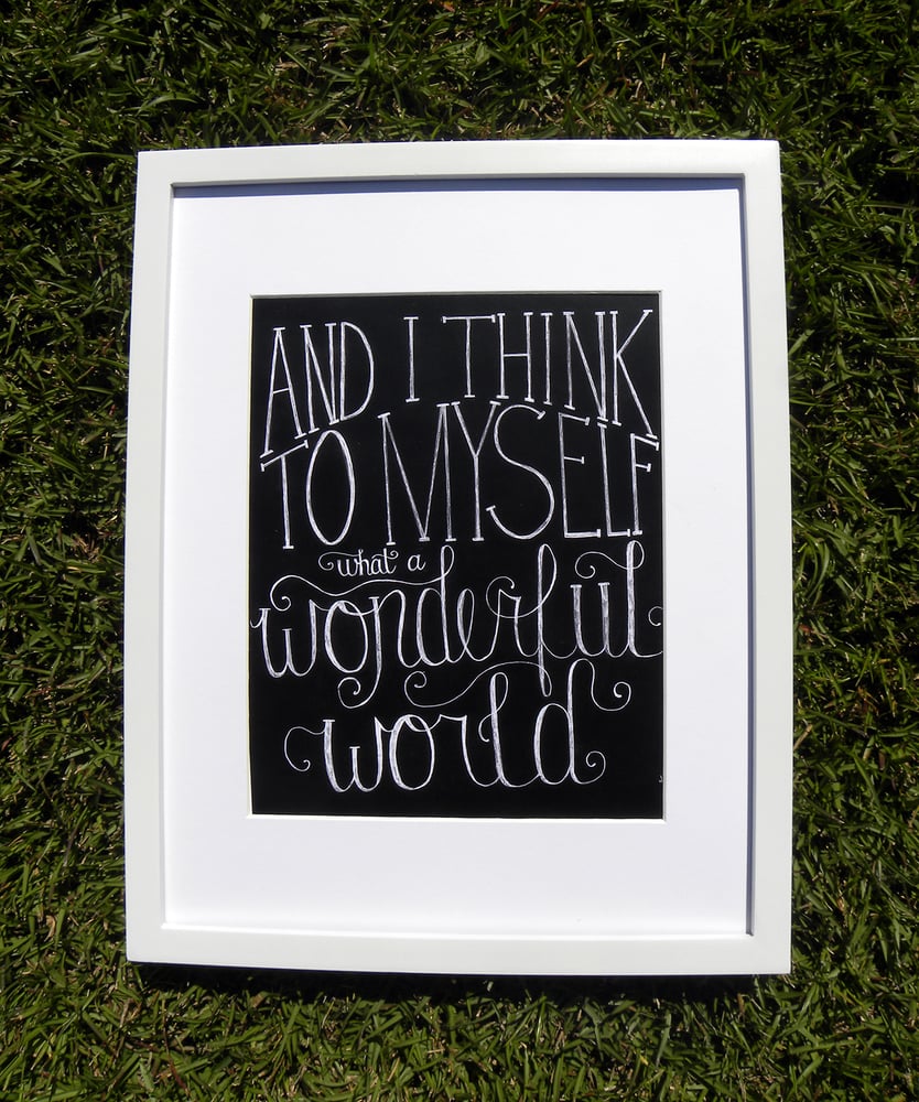 Image of What a Wonderful World Typography Print (8x10 inches)