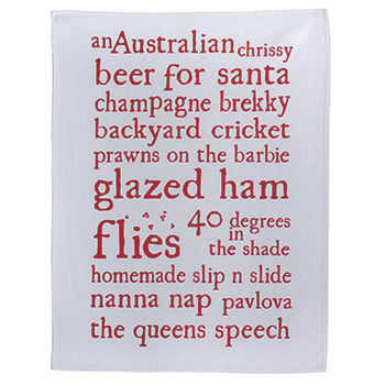 Image of Australian Chrissy tea towel