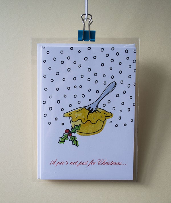 Image of Christmas Card - A Pie's not just for Christmas