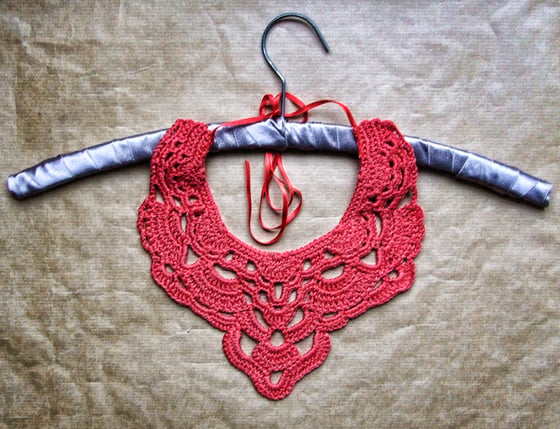 Image of red crochet necklace