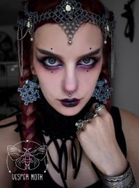 Image 4 of Hiddensee Crystal Earrings (Amethyst) - 3D printed *no metal!