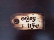 Image of Aloha Wooden Tag 'enjoy life'