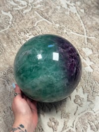 Image 4 of XXL 20LB RAINBOW FLUORITE SPHERE -CHINA- A