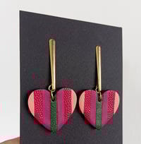 Image 3 of Boucles d'oreilles "Léa" en cuir upcyclé 